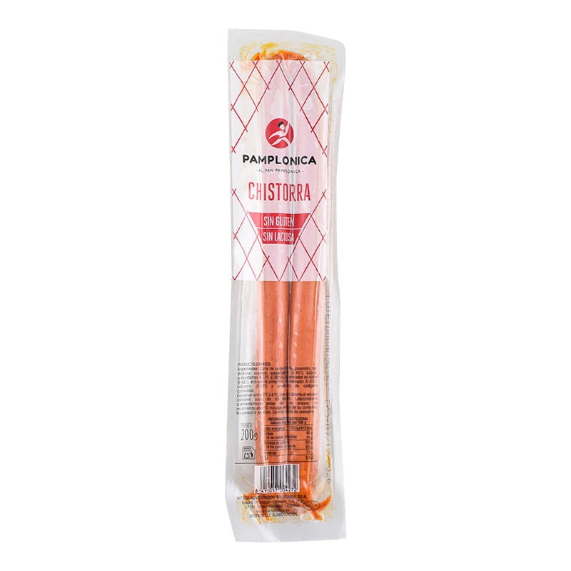 Chistorra sin gluten sin lactosa Pamplonica 200 g Chistorra sin gluten sin lactosa Pamplonica 200 g
