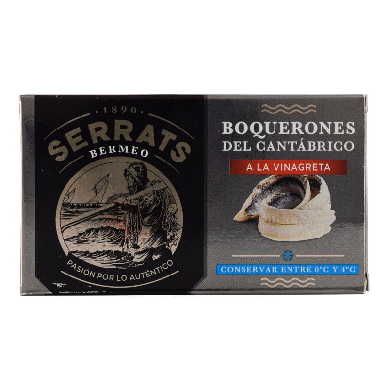 Boquerones del Cantábrico a la vinagreta Serrats lata 100 g Boquerones del Cantábrico a la vinagreta Serrats lata 100 g