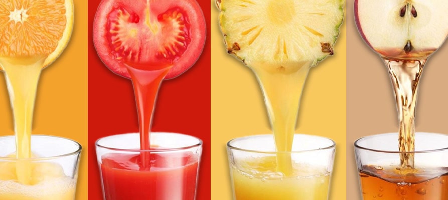 Los colores de los zumos de frutas y sus propiedades