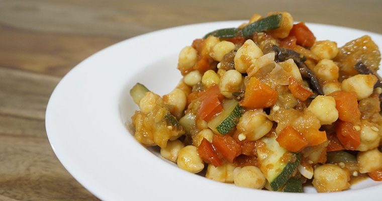 Garbanzos en conserva con verduras