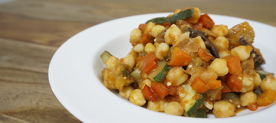 Garbanzos en conserva con verduras