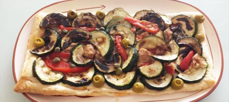 Coca de verduras