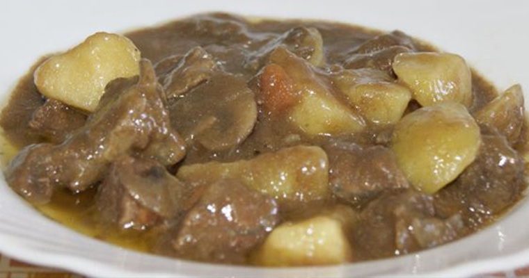 Guisado de ternera con champiñones