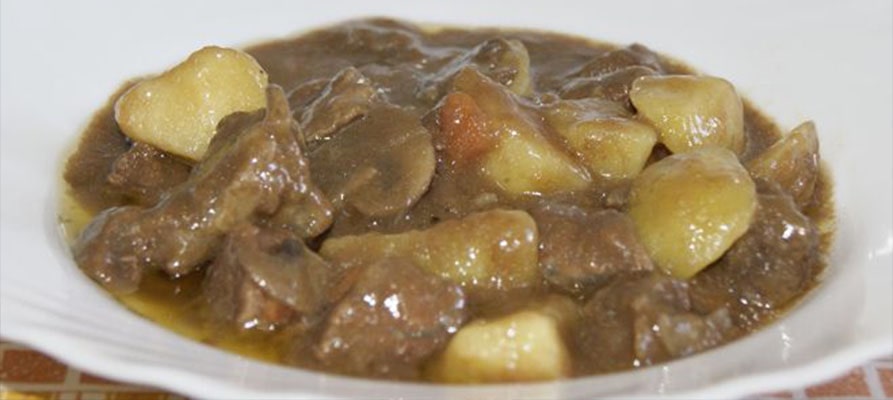 Guisado de ternera con champiñones