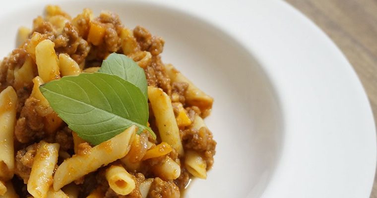 Macarrones con salsa boloñesa