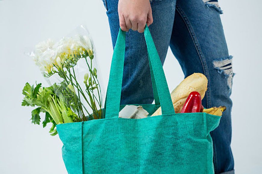 Bolsa de tela para compra en supermercado